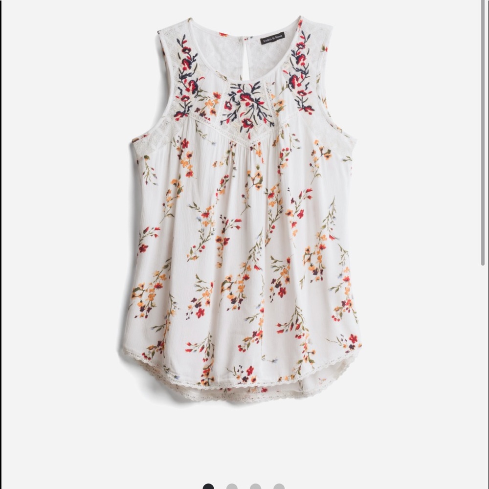 Mason & Belle sleeveless lace detail tank size L